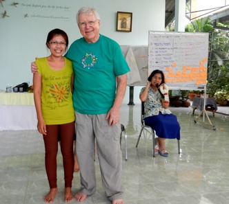 Good Shepherd Sisters - Nong Khai - new shirt and lady who made it