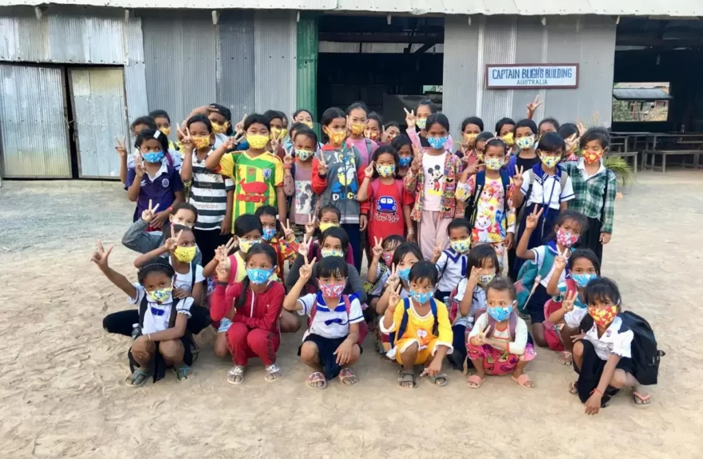 Kampong Tralach Green School students