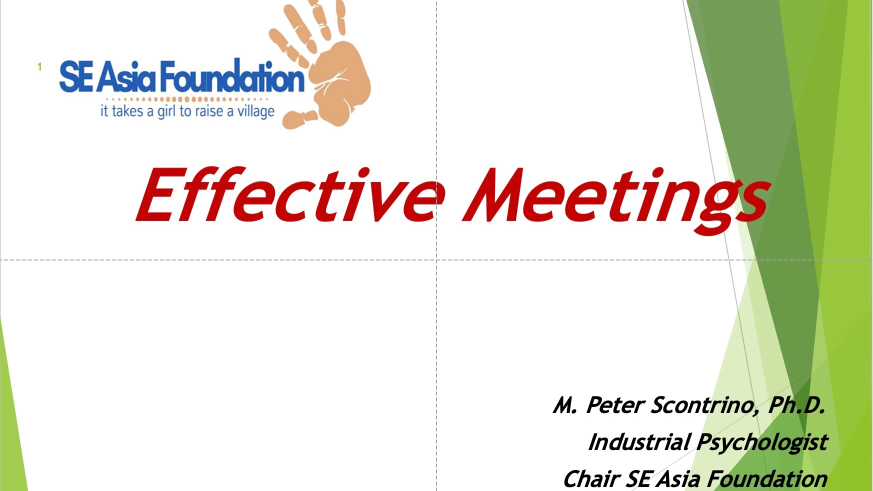 Video featuring Peter Scontrino - Effective Meetings
